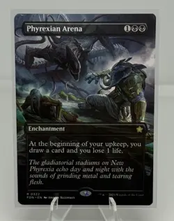 Phyrexian Arena Borderless MTG Foundations 322 Rare NM - Image 1