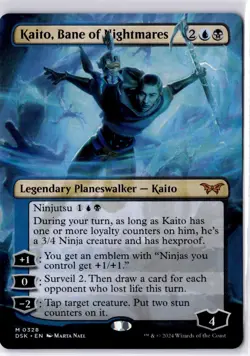 Kaito, Bane of Nightmares (Borderless) Duskmourn House of Horror Regular NM 0328 - Image 1