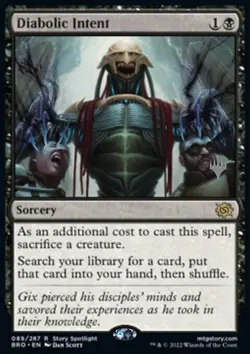 MTG Magic the Gathering Diabolic Intent (89p/180) The Brothers' War Promos NM - Image 1