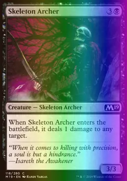 MTG Magic the Gathering Skeleton Archer (118/333) Core Set 2019 NM FOIL - Image 1