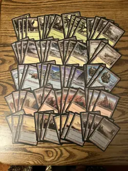 Mtg Tempest Basic Land Lot x80 Magic the Gathering Tempest Lands 4x Each Art - Image 1