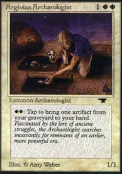 [1x] Argivian Archaeologist Heavy Play, English Antiquities MTG Magic - Image 1