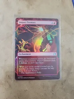 MTG Magic The Gathering Impact Tremors Foil WOT Enchanting Tales Red Commander - Image 1