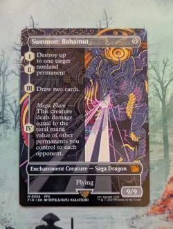 Magic the Gathering MTG Summon Bahamut Borderless Final Fantasy FIN 356 NM - Image 1
