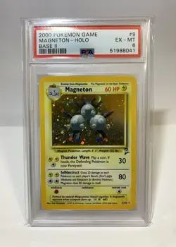 2000 Pokemon Magneton Holo Base Set 2 II PSA 6 - Image 1