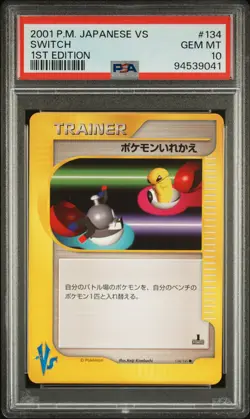 Switch 134/141 1st Edition Vs Pokemon Japanese PSA 10 - Image 1