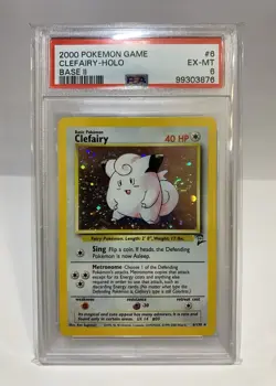 2000 Pokemon Clefairy Holo Base Set 2 II PSA 6 - Image 1