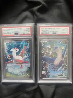 2015 Pokemon JPN Latios & Latias 018 & 019 Legendary Shine 1st Edition PSA 10 - Image 1