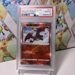 Radiant Charizard 015/172 K s12a VStar Universe Pokemon JPN JP F/S PSA 10🔥 - Image 2