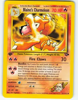 Blaine's Charmeleon - 1st Edition - 31/132 Gym Challenge - Pokemon TCG - 2000 - Image 1