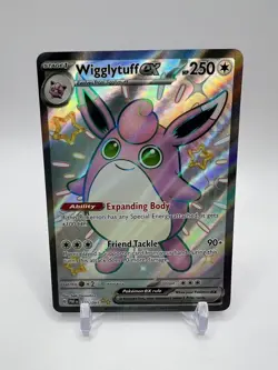 Pokemon TCG Paldean Fates Wigglytuff EX 222/091 Shiny Ultra Rare - Image 1