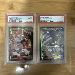 2015 POKEMON TEAM MAGMA'S GROUDON EX & TEAM AQUAS KYOGRE EX PSA 6 - Image 1