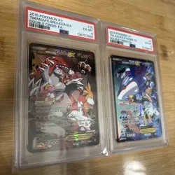 2015 POKEMON TEAM MAGMA'S GROUDON EX & TEAM AQUAS KYOGRE EX PSA 6 - Image 3