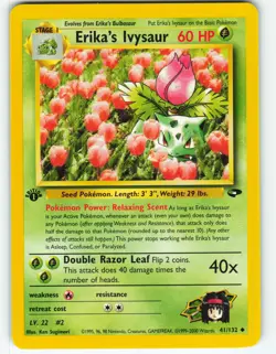 Erika's Ivysaur - 1st Edition - 41/132 Gym Challenge - Pokemon TCG - 2000 - Image 1