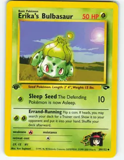 Erika's Bulbasaur - 1st Edition - 39/132 Gym Challenge - Pokemon TCG - 2000 - Image 1