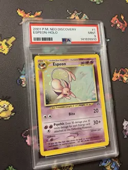 Pokemon Espeon 1/75 Neo Discovery - PSA 9 Mint - New Cert - Swirl 🌀 - Image 2
