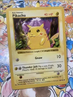 Pikachu 1999 Base Set Red Cheeks “Shadowless 58/102 Pokemon TCG - Image 2