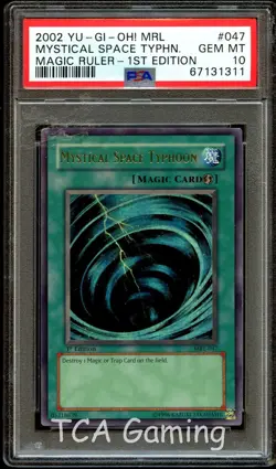 PSA 10 GEM MINT Mystical Space Typhoon MRL-047 1st Edition MRL Yugioh Card 311 - Image 1