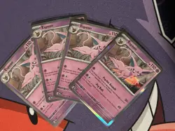 4x Pokemon TCG Espeon Card 033/131 Rare Holo Prismatic PLAYSET - Image 1