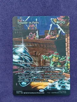 Trouble in Pairs (Borderless) Mythic MTG Ninja Turtles PZA - Image 1