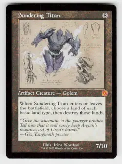 The Brothers' War: Retro Frame Artifacts #120 Sundering Titan (Schematic) - Image 1