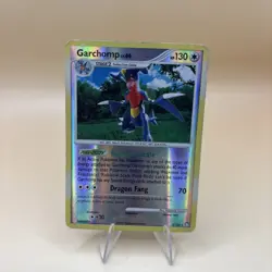 Pokemon Garchomp TCG Reverse Holo Rare Card HP 9/123 Mysterious Treasures - Image 1
