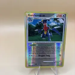 Pokemon Garchomp TCG Reverse Holo Rare Card HP 9/123 Mysterious Treasures - Image 3