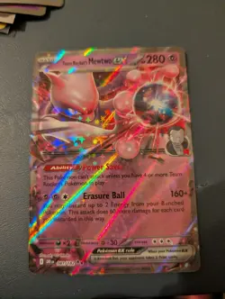 Pokemon TCG Destined Rivals Team Rockets Mewtwo EX Card 81/182 - Image 1