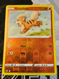 Growlithe 019/195 Common Reverse Holo Silver Tempest Pokemon TCG - Image 1