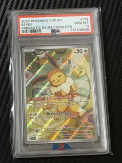 2025 POKEMON SVP EN-SV BLACK STAR PROMO #173 EEVEE PSA 10 - Image 1