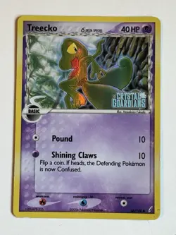 TREECKO 2006 POKEMON EX CRYSTAL GUARDIANS HOLO STAMPED 68/100 - Image 1