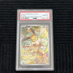 2025 POKEMON SVP EN-SV BLACK STAR PROMO #173 EEVEE PSA 10 - Image 1