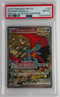 Roaring Moon EX 162/108 Pokemon Special Illustration Rare PSA 8 - Image 1