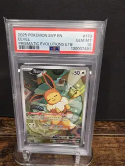 PSA 10 2025 POKEMON BLACK STAR PROMO | PRISMATIC EVOLUTIONS ETB EEVEE 173 - Image 1