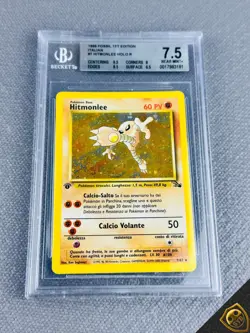 Pokemon Hitmonlee 1st Edition 7/62 BGS 7.5 Holo Fossil ITA Near Mint + - Image 2