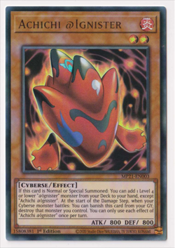Achichi @Ignister Yu-Gi-Oh! MP21-EN003 1st Ultra Rare - Image 1
