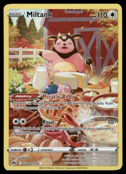 Pokemon Cards Miltank GG24/GG70 Crown Zenith Galarian Gallery Holo NM *2 - Image 1