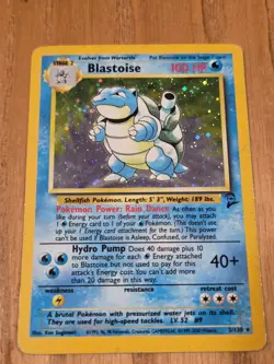 Blastoise 002/130 Base Set 2 Holo Wizards 1999-2000 Pokemon Card Water - Image 3