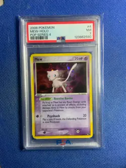 2006 Mew Holo 4/17 POP Series 4 Pokemon Card - Psa 7 - Image 1