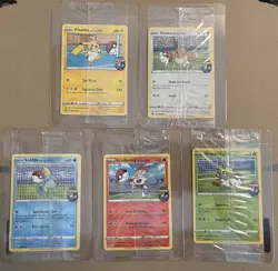 Complete Set 5x Promo On The Ball Futsal Football Pokemon Cards /005 SEALED - Image 1