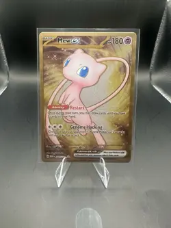 Mew ex 205/165 Pokemon 151 Secret Rare Metal Card - Image 1