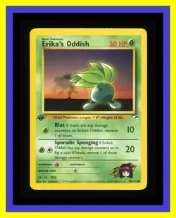 Erika's Oddish - 78/132 - Gym Heroes - 1st Edition Common - Pokemon Card - Image 1