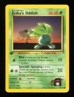 Erika's Oddish - 78/132 - Gym Heroes - 1st Edition Common - Pokemon Card - Image 4