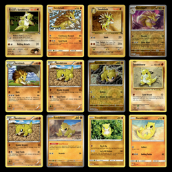 12x Brocks Sandshrew Lot Sandslash Sandshrew 71.0 Gym Heroes Pokemon Cards Set - Image 1