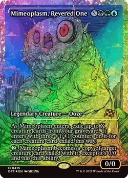 Mimeoplasm, Revered One (Showcase) FRACTURE Foil NM MTG Aetherdrift DFT Magic - Image 1