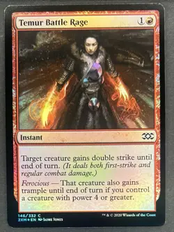 MTG Temur Battle Rage Foil # 146 Double Masters Magic the Gathering x1 NM - Image 1