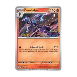 Pokemon ME: Mega Evolution Pro Ceruledge (Prerelease) [Staff] (P) #014 (Ho NM - Image 1