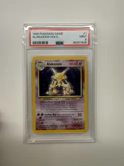 Pokemon Alakazam 1/102 Holo Rare Unlimited Edition Base Set 1999 PSA 9 - Image 1
