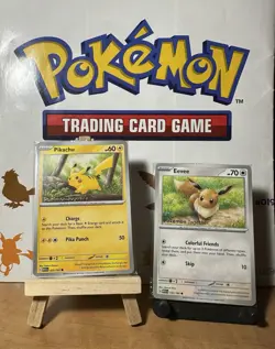 Pikachu 25/165 & Eevee 133/165 - Pokemon Together Promo - Sealed - Image 1