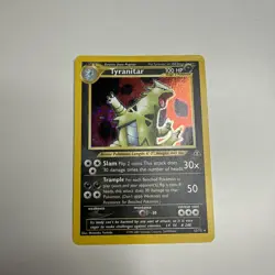 Tyranitar Neo Discovery Pokemon Card TCG Holo Unlimited Rare 12/75 - Image 1